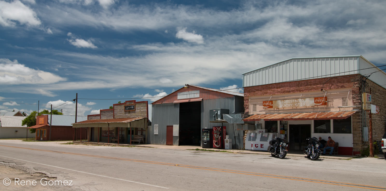 Forestburg, Texas, a small community in Montague County, photographed June 2018