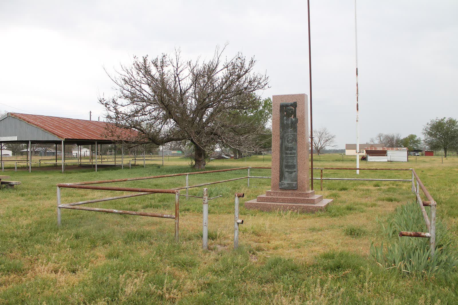 The Spanish Fort historical site in northern Montague County, Texas, on a bluff above the Red River