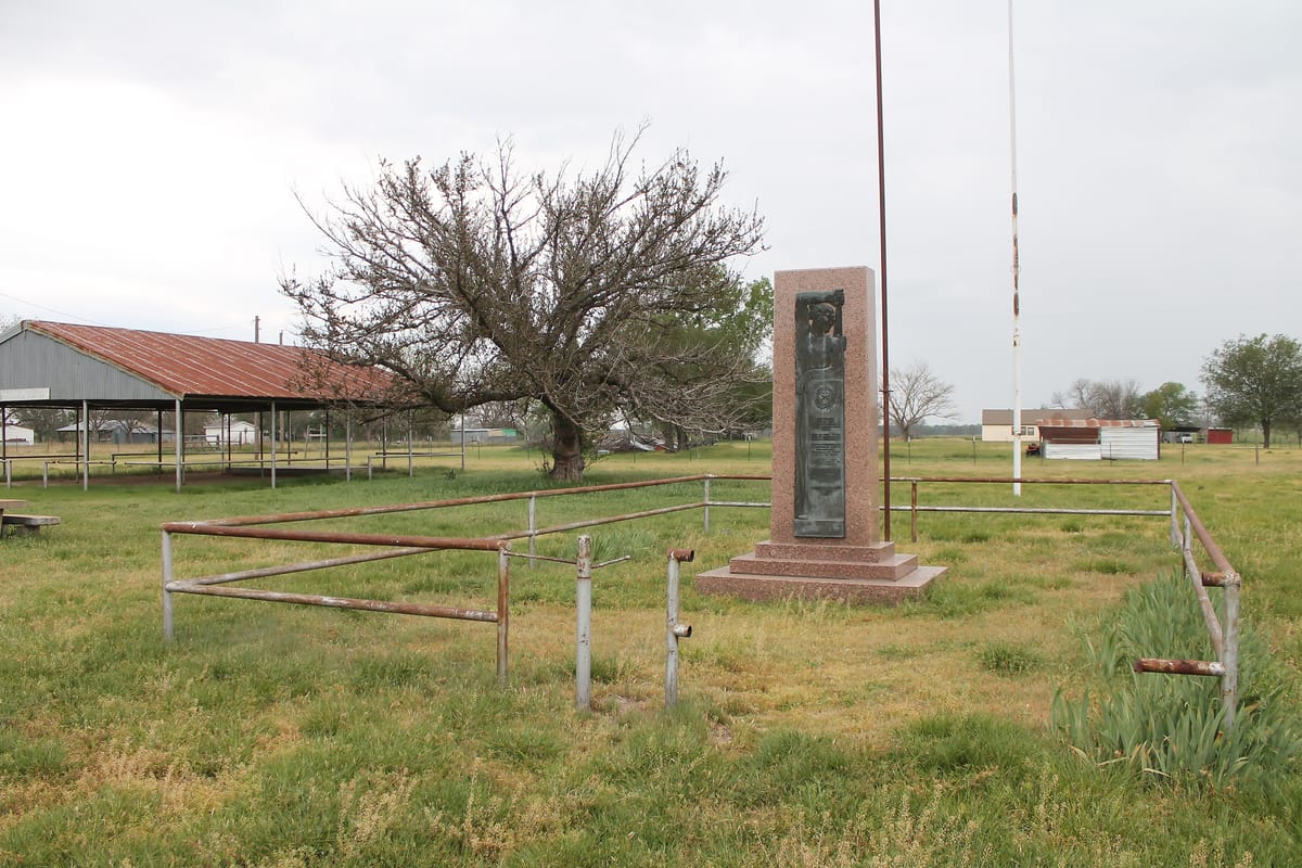 The Spanish Fort historical site in northern Montague County, Texas, on the Red River bluff